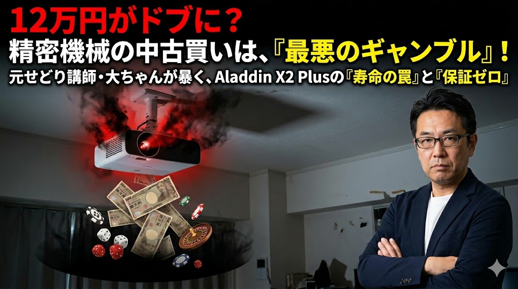 Aladdin X2 Plusを中古・メルカリで買うのは危険？プロジェクターの