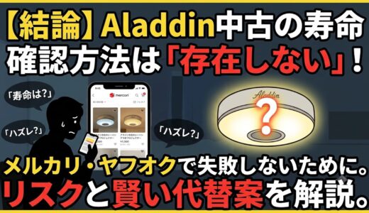 【危険】Aladdin中古の寿命確認方法は？メルカリで失敗しない3つの注意点