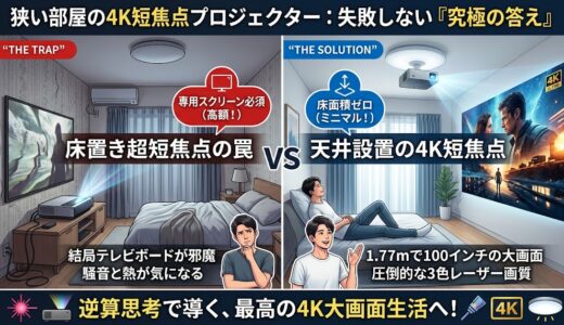 プロジェクター「4K×短焦点」の正解はこれ！狭い部屋で失敗しない選び方と最強の1台