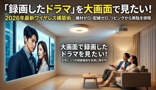プロジェクターで録画番組を見る方法！配線ゼロで究極にコンパクトな「ワイヤレス構築術」