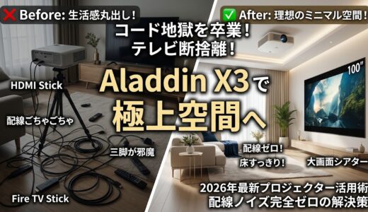 プロジェクターでおしゃれな部屋は作れない？配線を隠す最強の解決策と最新事情